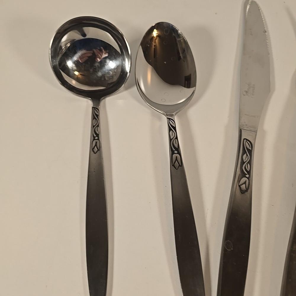 Amefa Holland Stainless Flatware Royal Damask Serving Pieces - Picture 2 of 5